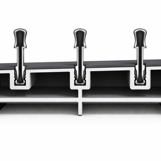 Szyna do systemu szyb przesuwnych 3 torowa