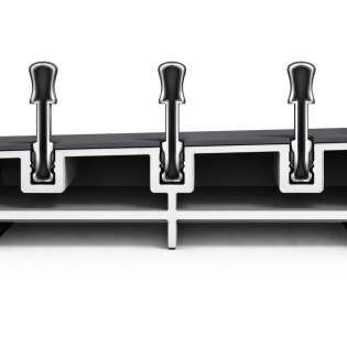 Szyna do systemu szyb przesuwnych 3 torowa